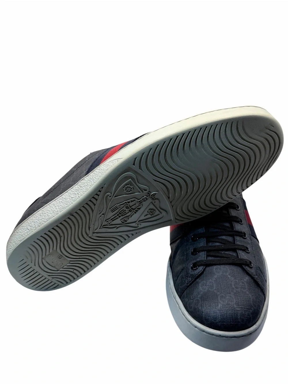 Gucci Ace GG Supreme Web Stripe Sneakers Men’s 12 Made in Italy 391945